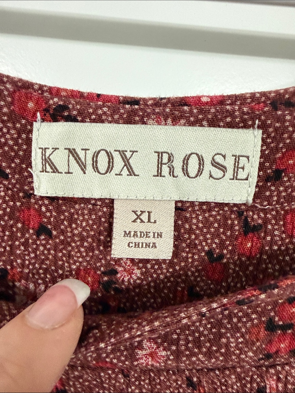 Knox Rose Rosewood Multi-Print Long Sleeve Top - Picture 2 of 7